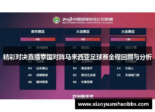 精彩对决直播泰国对阵马来西亚足球赛全程回顾与分析